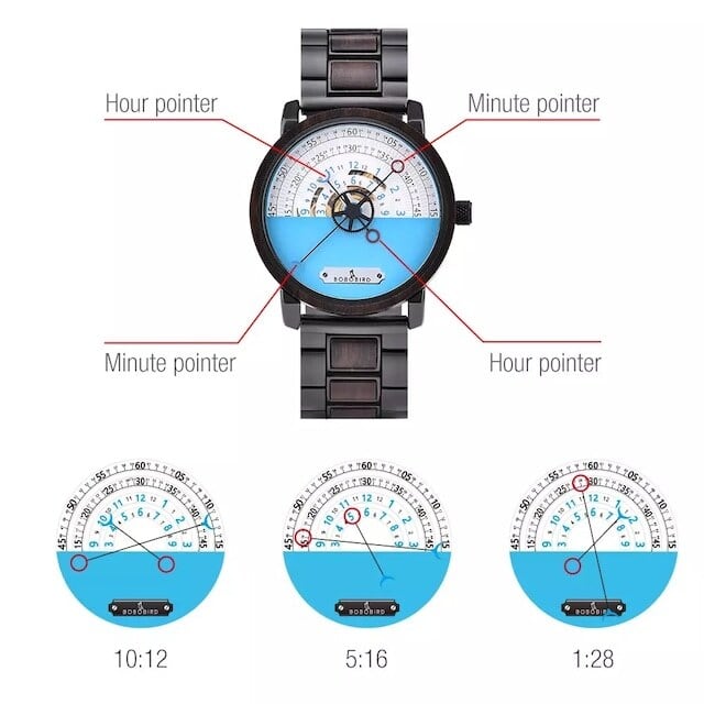 [3atm] Wooden mechanical watch - Sector【BJ2188】
