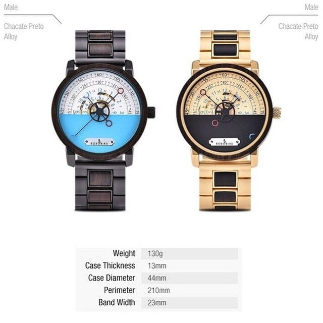 [3atm] Wooden mechanical watch - Sector【BJ2188】
