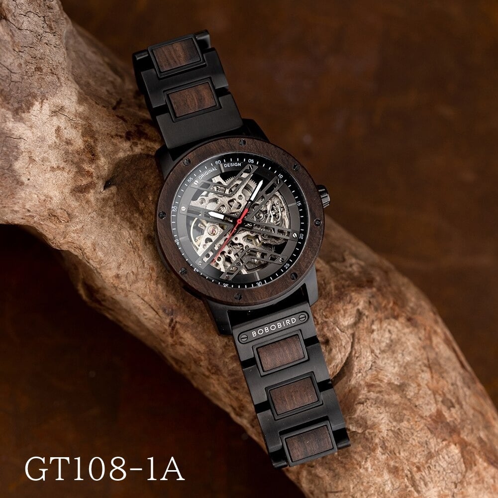 Fashionable Wood Automatic Mechanical Watch【BJ0541】