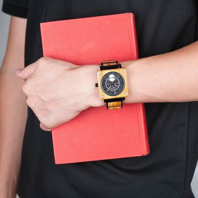 Wooden watch - Square Bread【BJ0106】