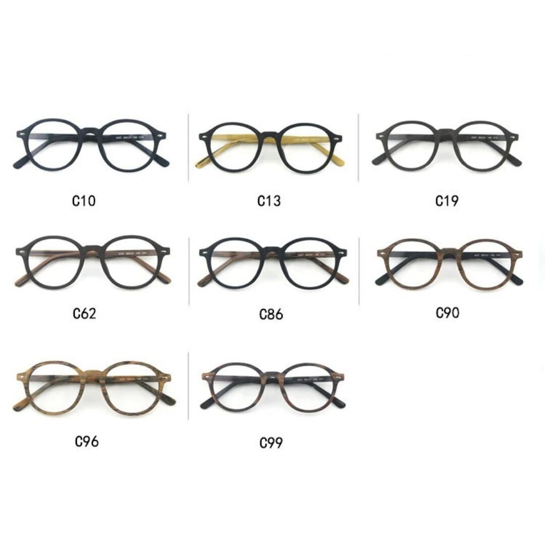 Wood grain glasses - Boston（木目のボストンメガネ）【BJ0129】