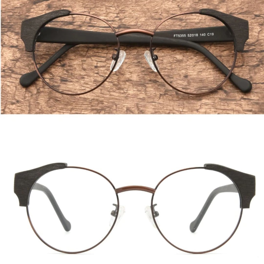 Wood grain Retro Glasses【BJ0508】