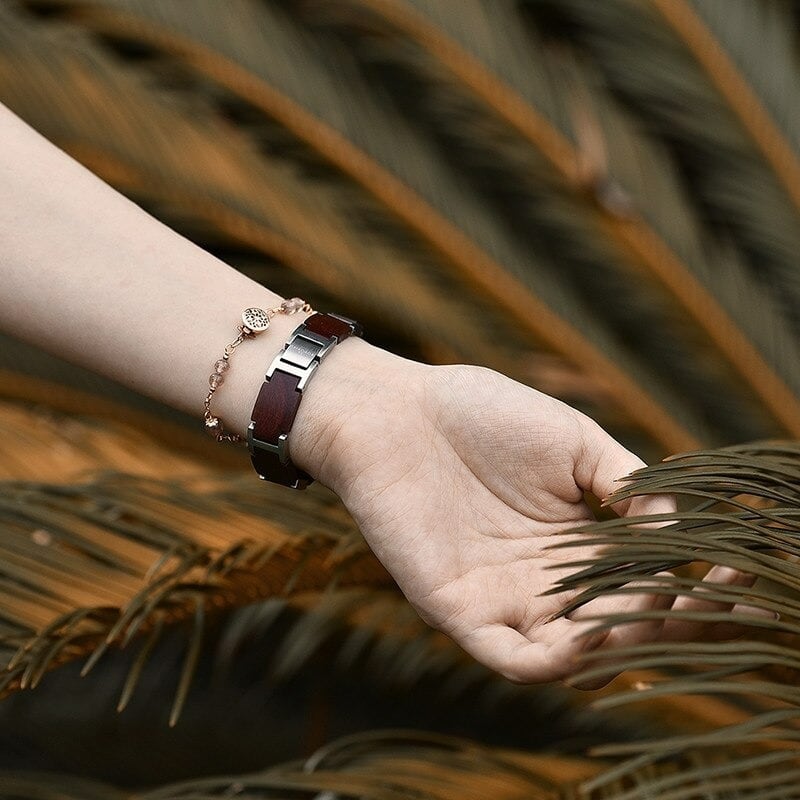 Wooden Metallic Ladder Blacelet【BJ0004】
