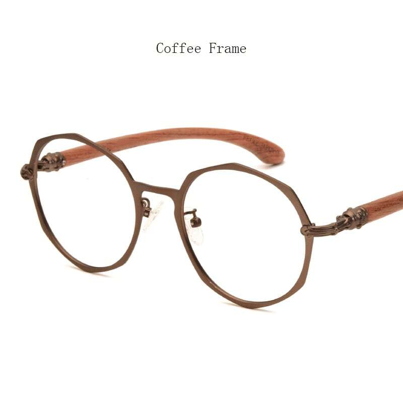 Wooden temple glasses - Geometry（木製テンプルの丸型メガネ）【BJ0184】