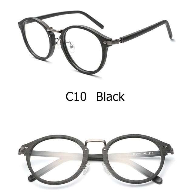 Wood grain glasses - Oval（木目のオーバルメガネ）【BJ0115】
