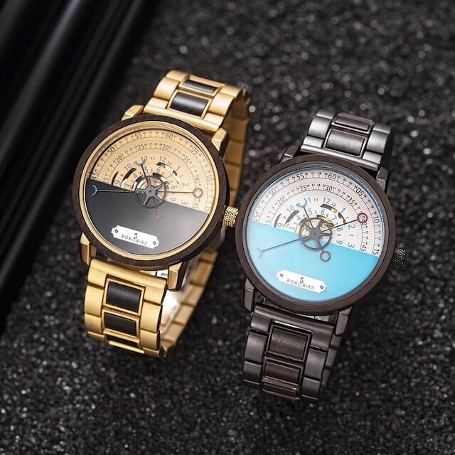 [3atm] Wooden mechanical watch - Sector【BJ2188】