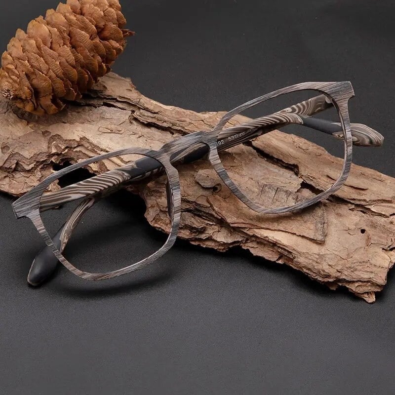 Wood Retro Square Glasses【BJ0509】