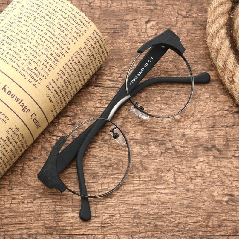 Wood grain Retro Glasses【BJ0508】