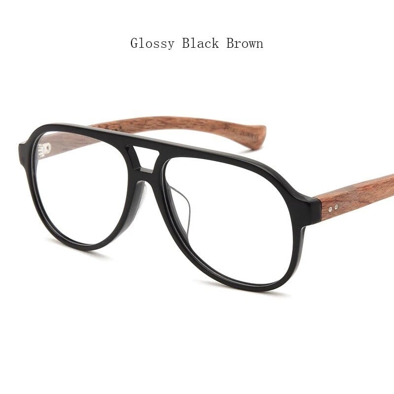 Wood Oversized Oblong Glasses【BJ0513】