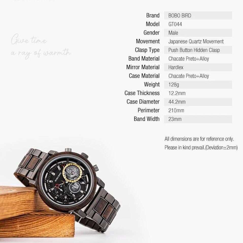 [5atm] Wooden watch - Sophisticated Space【BJ2208】