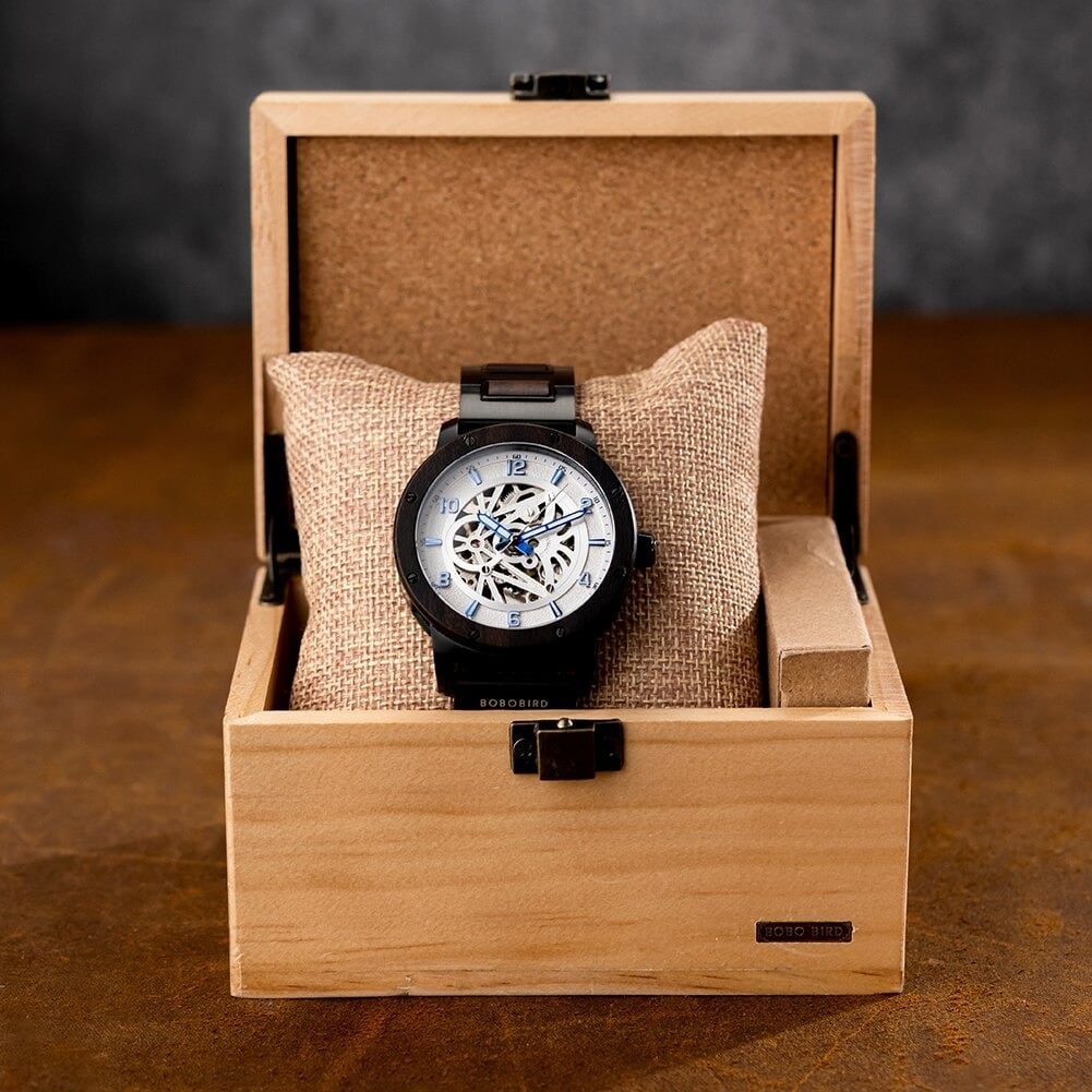 Fashionable Wood Automatic Mechanical Watch【BJ0541】