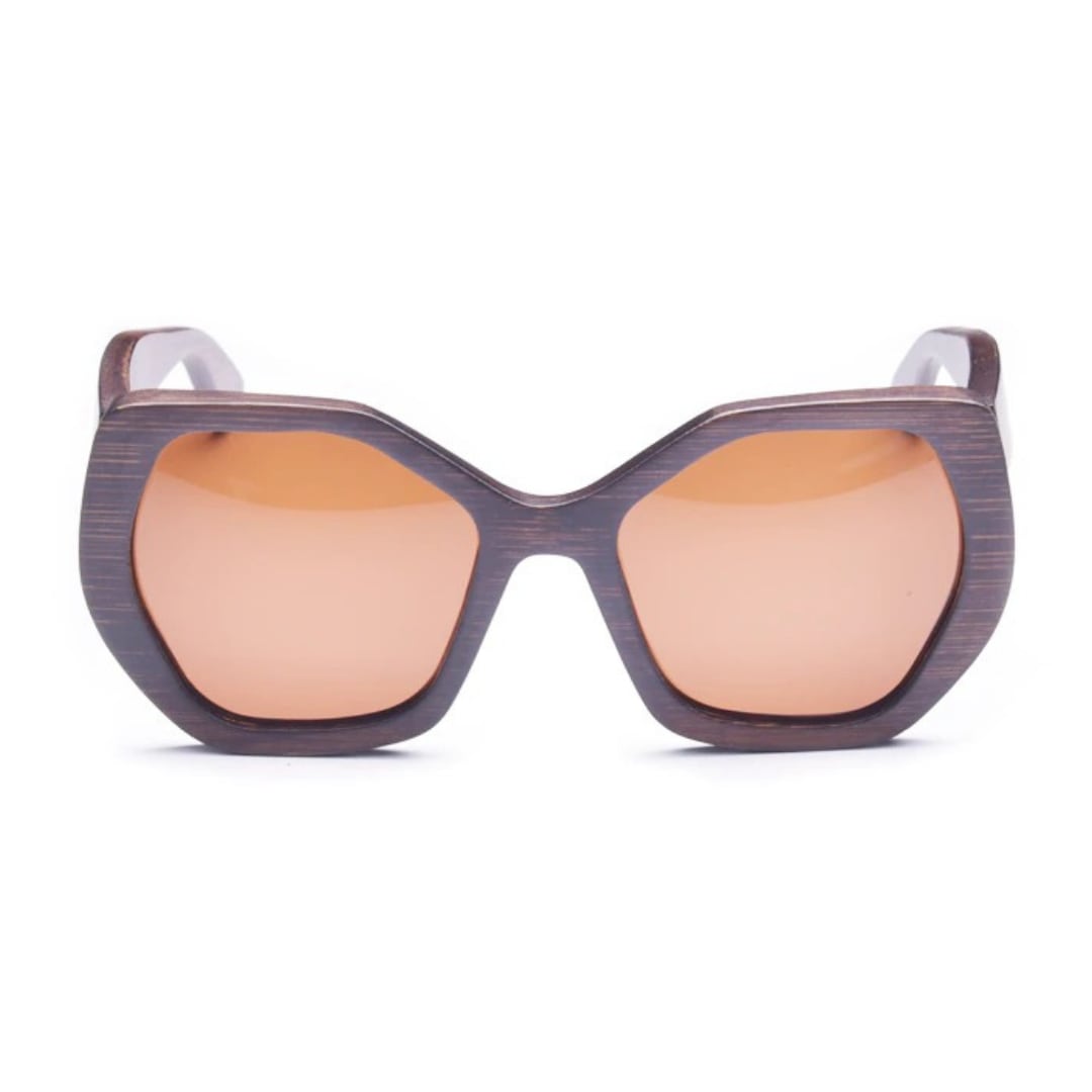 Wood Hexagonal Frame Sunglasses【BJ0529】