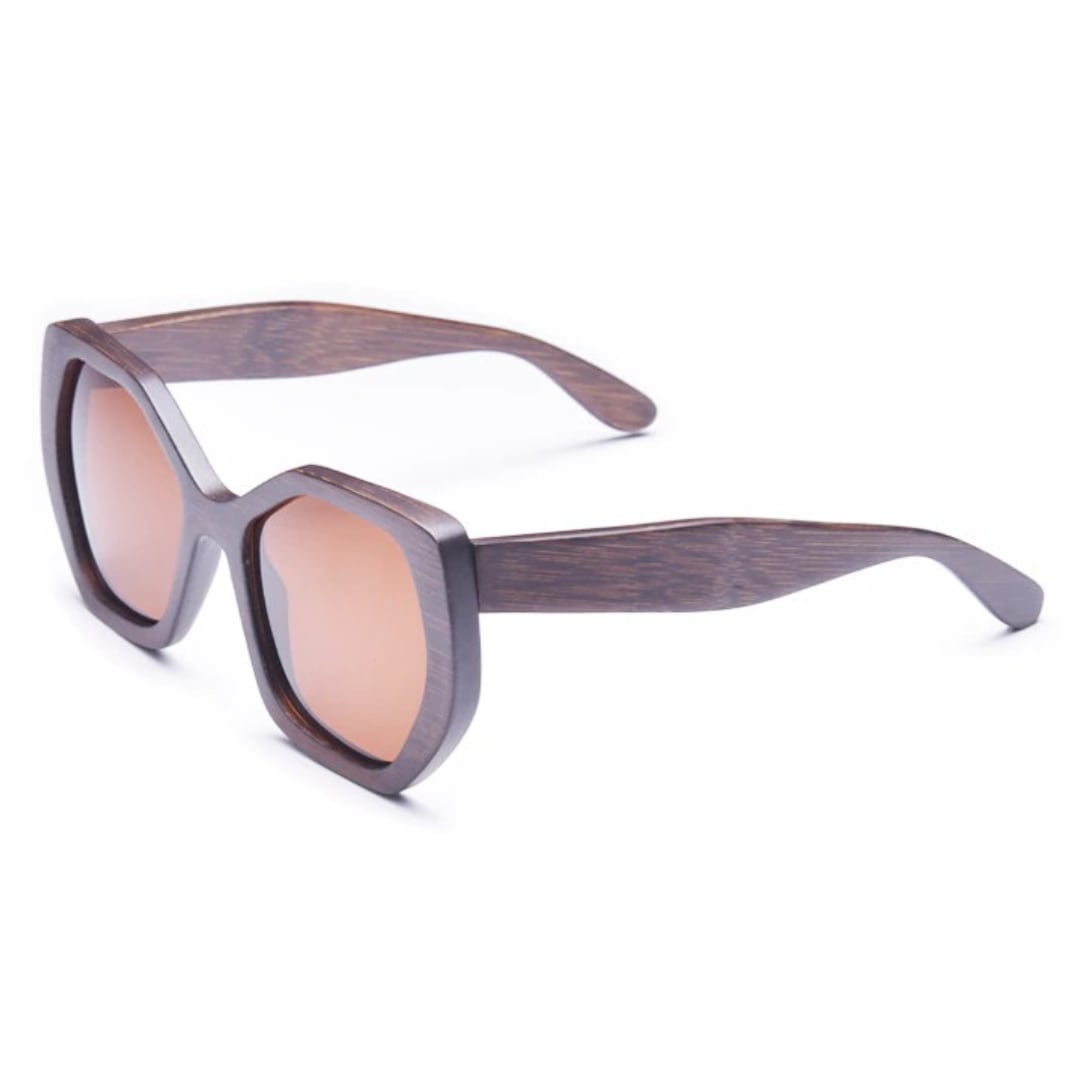 Wood Hexagonal Frame Sunglasses【BJ0529】