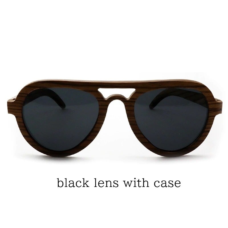 Wooden Oval Round Sunglasses【BJ0517】
