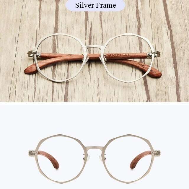 Wooden temple glasses - Geometry（木製テンプルの丸型メガネ）【BJ0184】