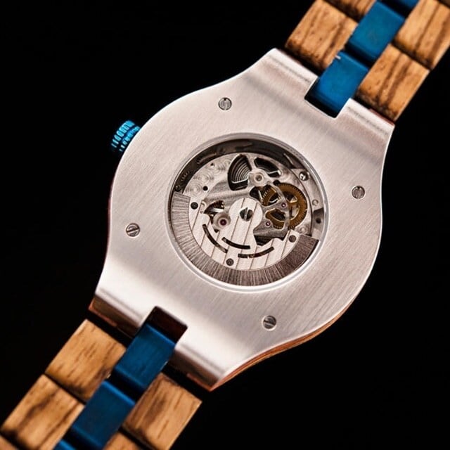 [5atm] Wooden mechanical watch - Rich Skeleton【BJ2422】