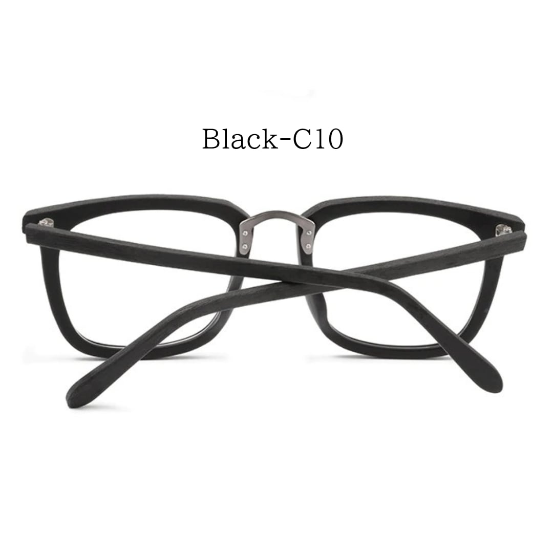 Retro Wood Square Sunglasses【BJ0536】
