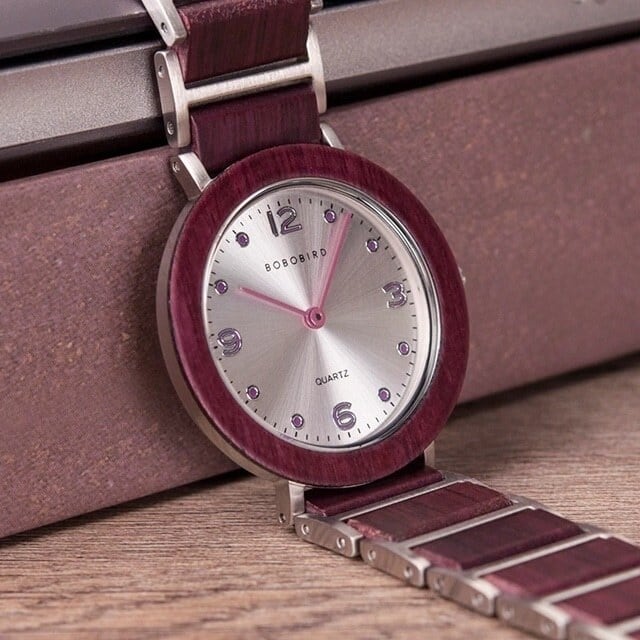 [3atm] Wooden watch - Ladder & Metal【BJ2430】