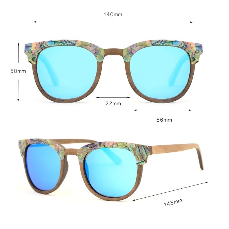 Seashell And Wood Frame Sunglasses【BJ0533】