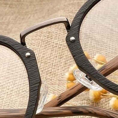 Wood grain glasses - Oval（木目のオーバルメガネ）【BJ0115】