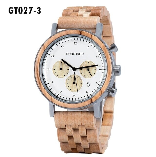 [3atm] Wooden watch - Dry Leaves【BJ2414】