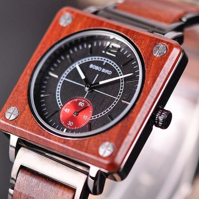 Wooden watch - Square Bread【BJ0106】