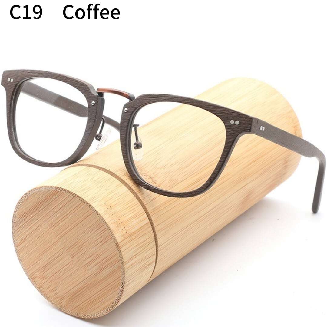 Wood grain glasses - Wellington（木目のウェリントンメガネ）【BJ0126】