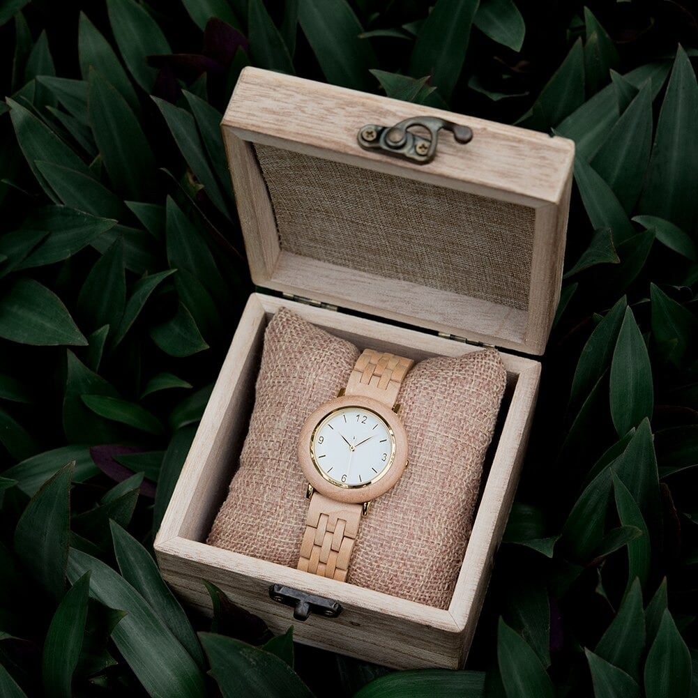 Natural Wood Quartz Watch【BJ0543】