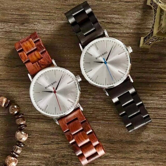 Wooden watch - Shilver Bright【BJ2172】