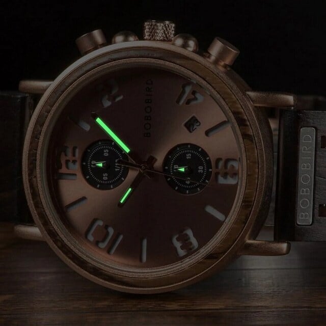 [3atm] Wooden watch - Crescent Diva【BJ2171】