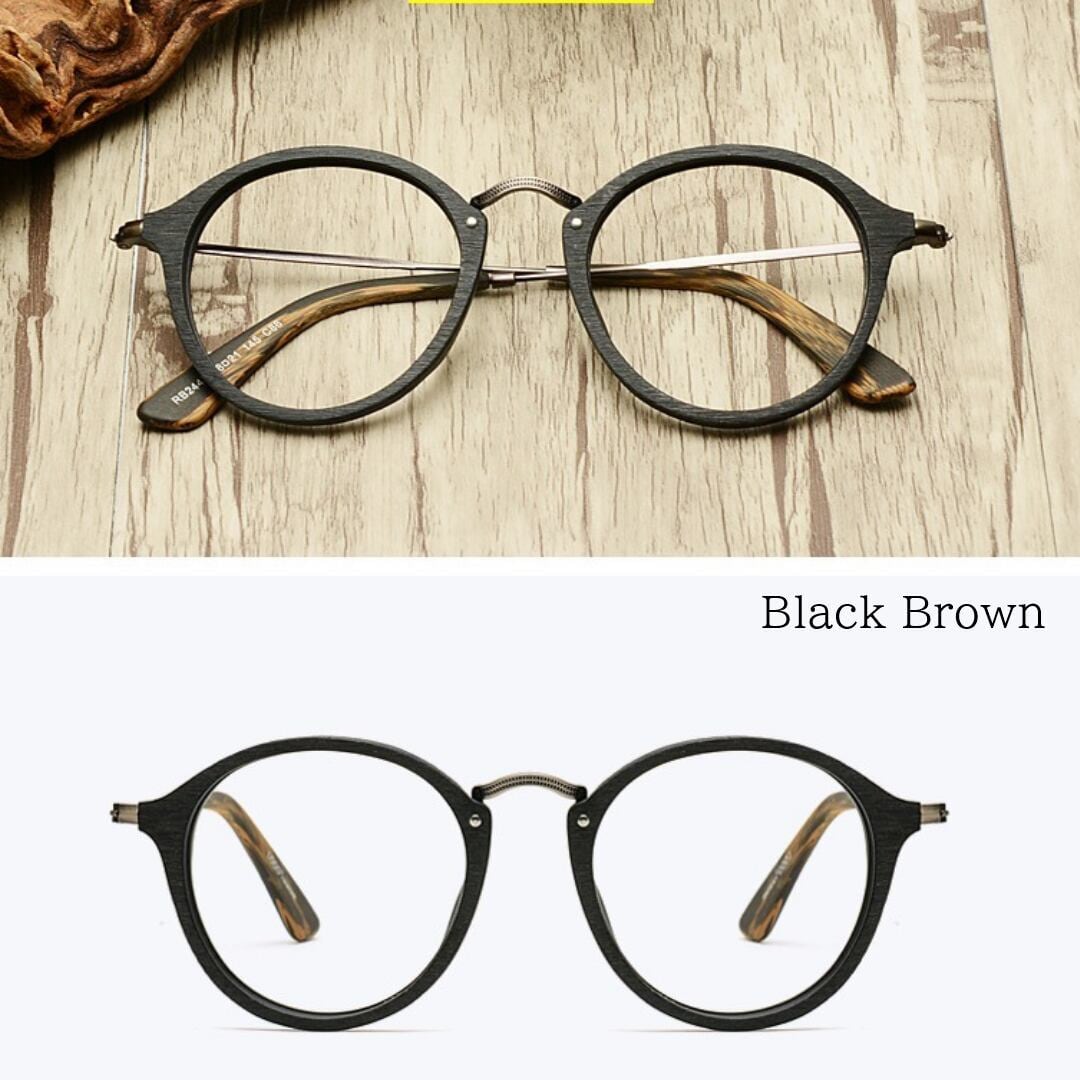 Vintage Wood grain Glasses【BJ2560】