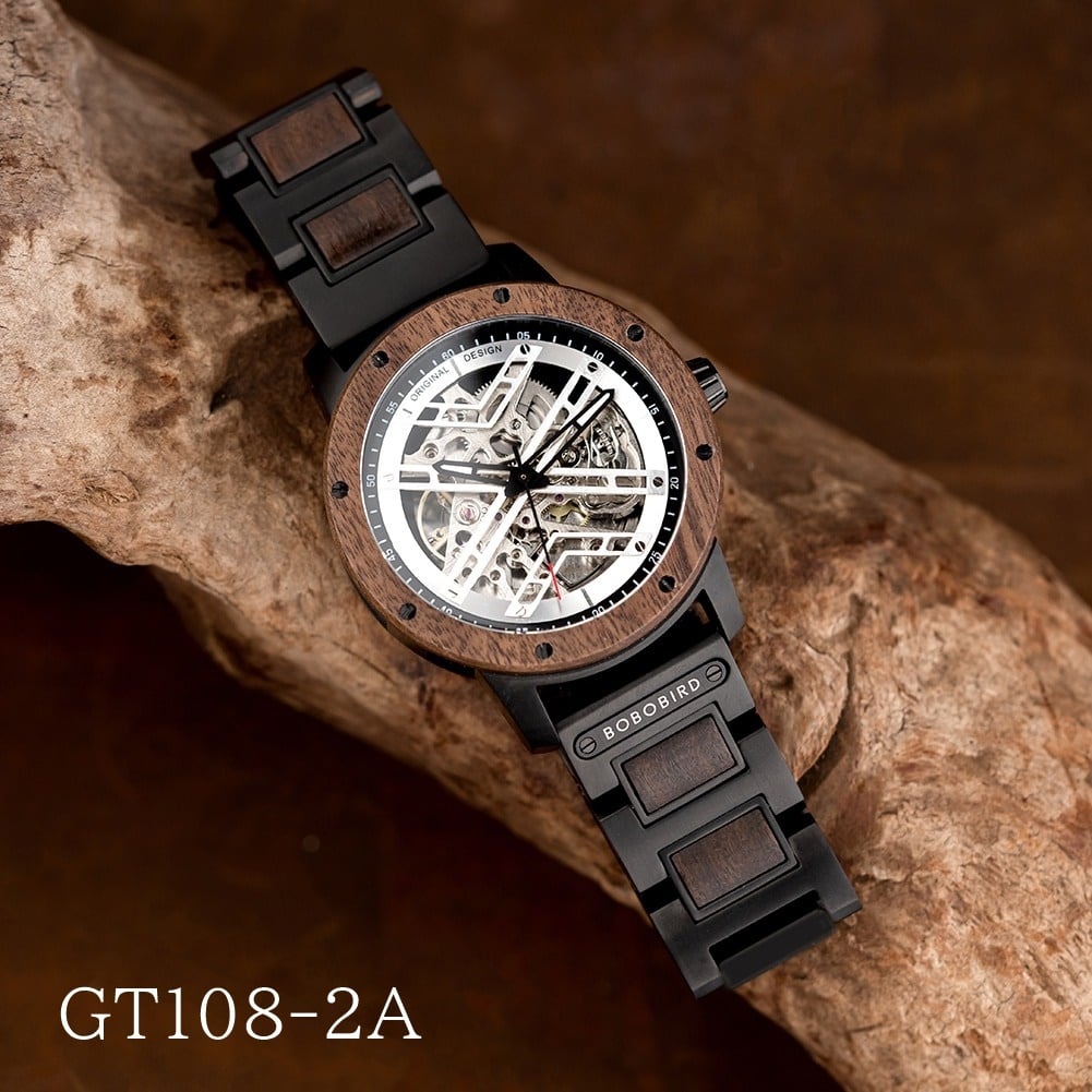 Fashionable Wood Automatic Mechanical Watch【BJ0541】