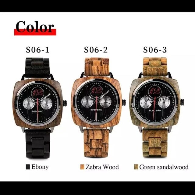 Wooden watch - Twin Silvers【BJ2174】