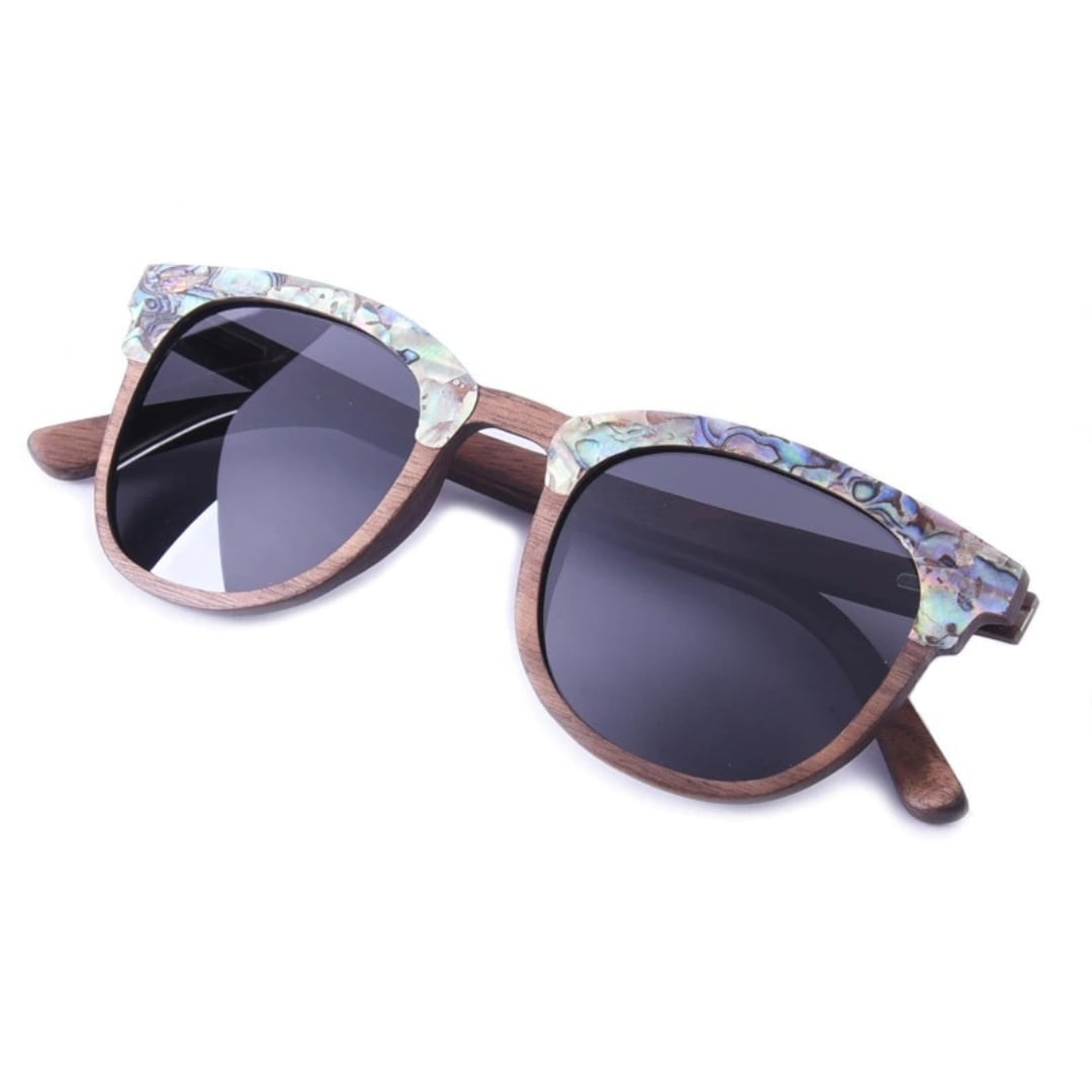 Seashell And Wood Frame Sunglasses【BJ0533】