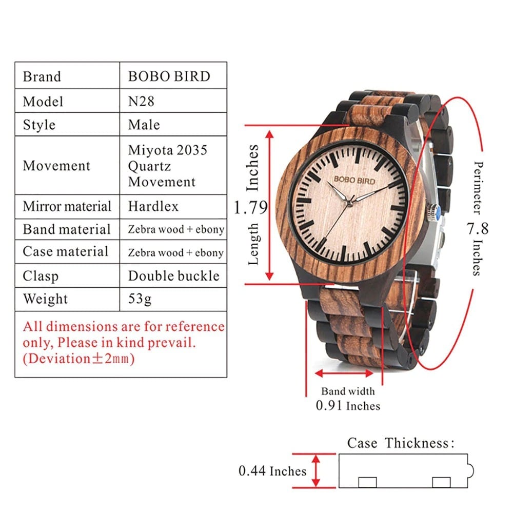 Couple Wood Quartz Movement Watch【BJ0547】