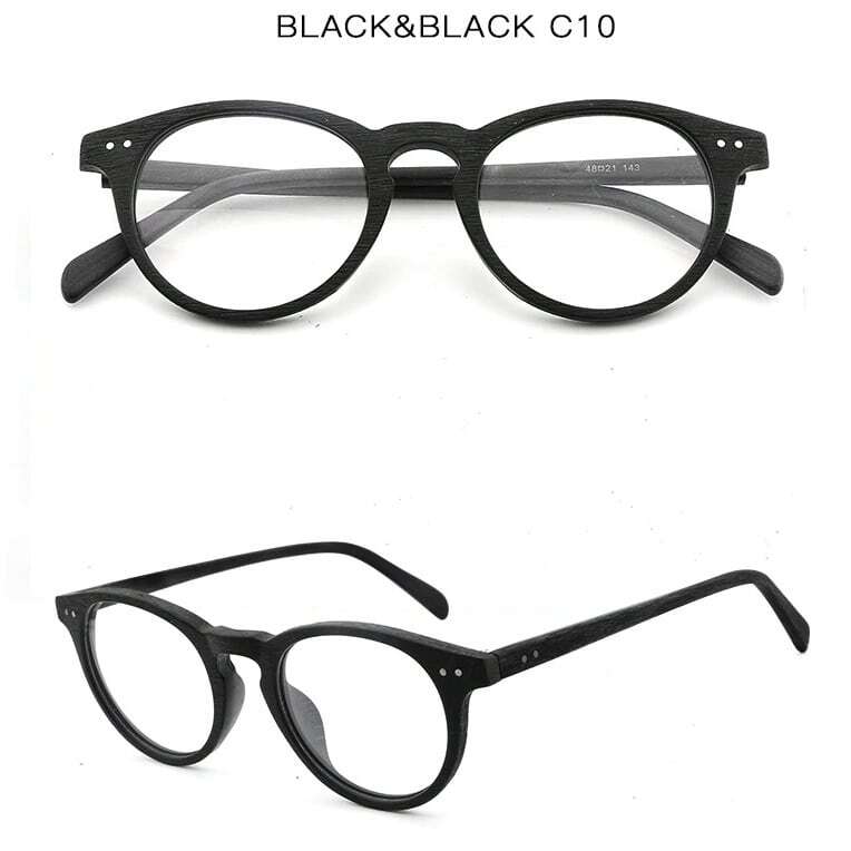 Wood grain glasses - Boston（木目のボストンメガネ）【BJ0130】