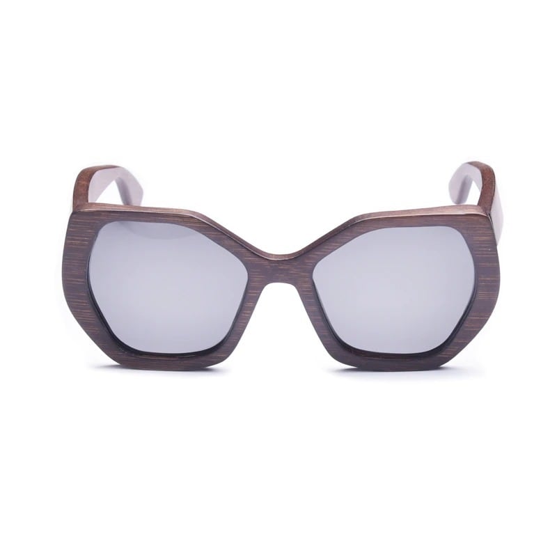 Wood Hexagonal Frame Sunglasses【BJ0529】
