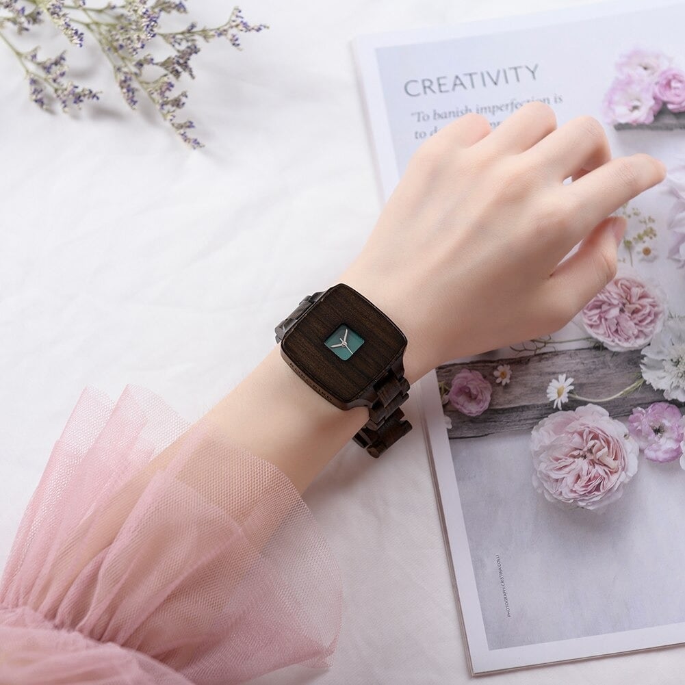 Fashionable Wood Square Watch【BJ0545】