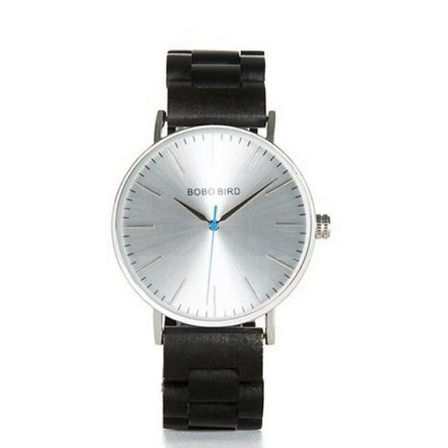 Wooden watch - Shilver Bright【BJ2172】