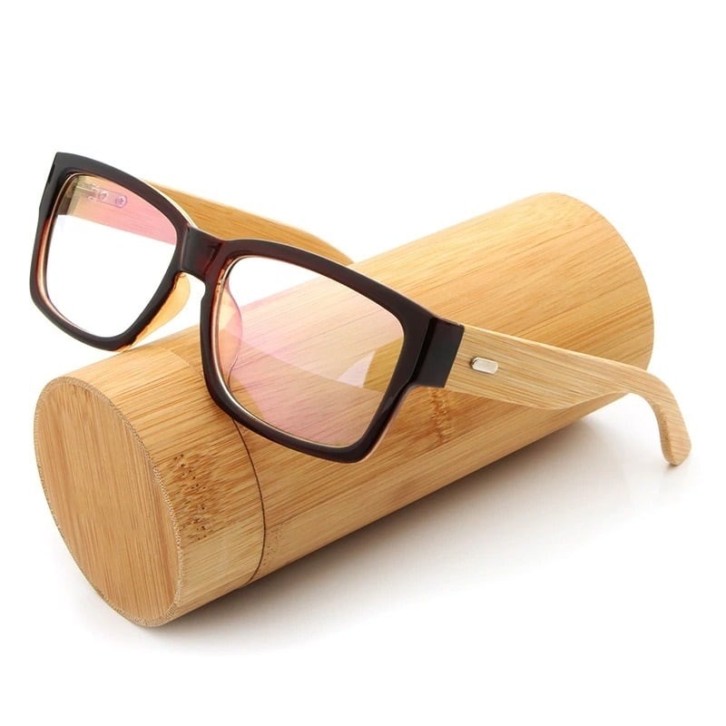 Bamboo And Acetate Square Sunglasses【BJ0535】