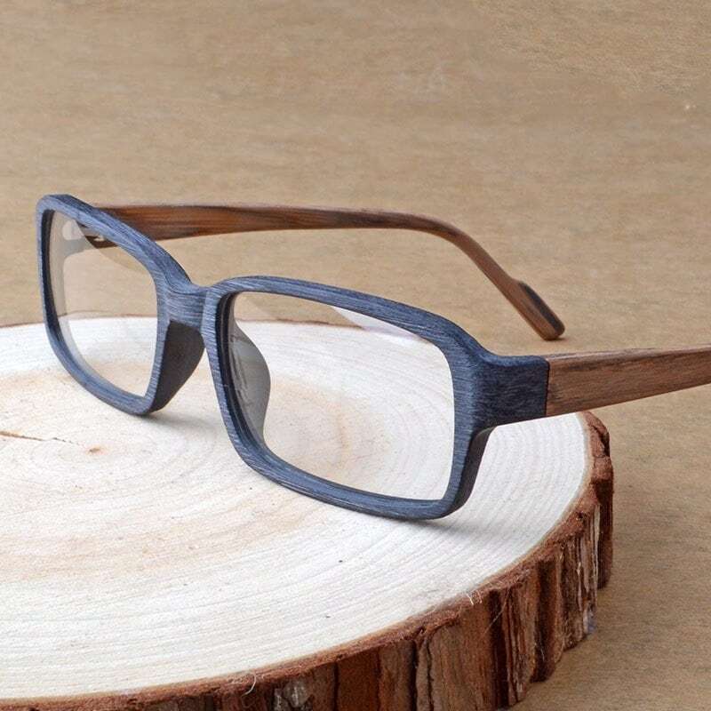 Wood grain glasses - Square（木目のスクエアメガネ）【BJ0075】