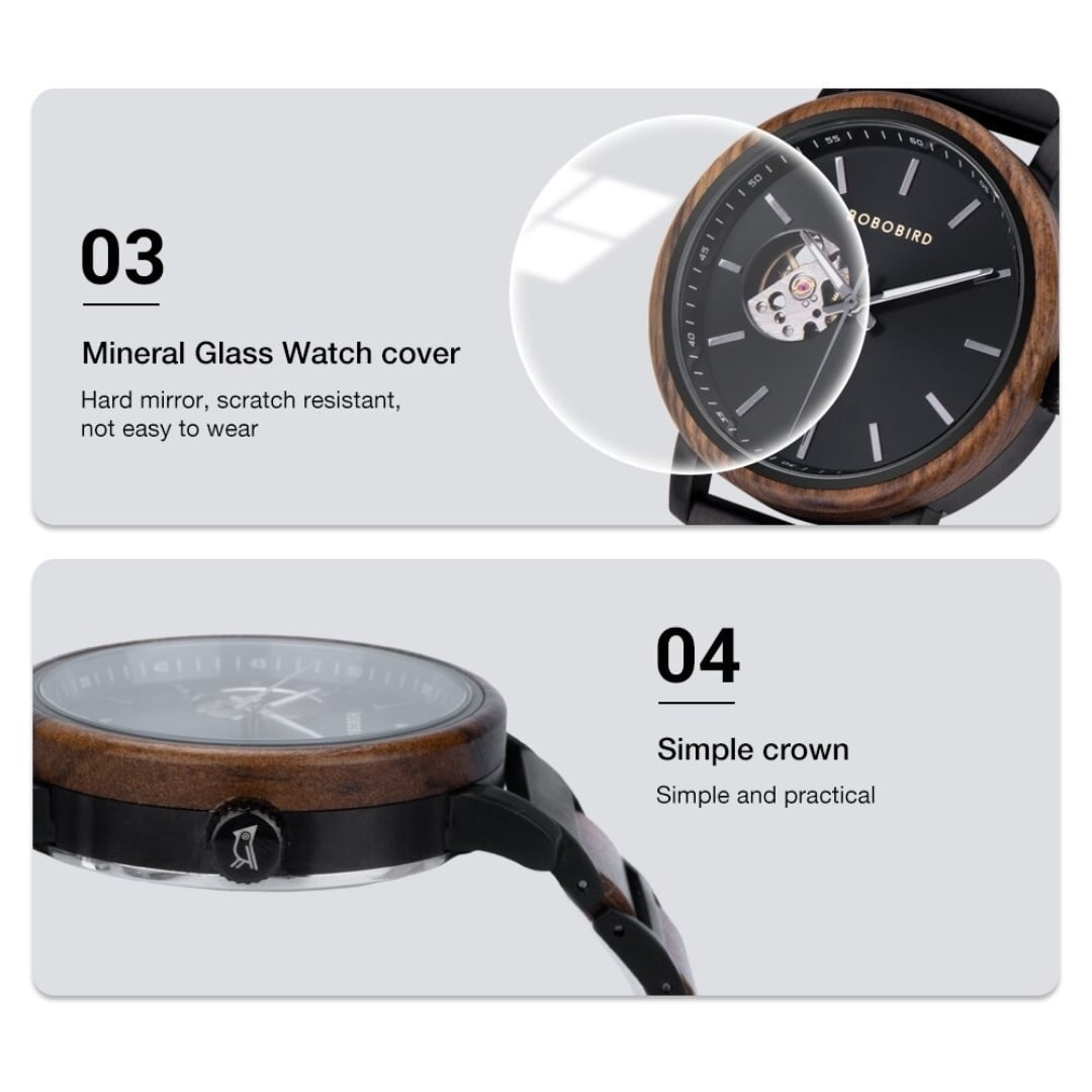 Simple Design Automatic Mechanical Watch【BJ0542】