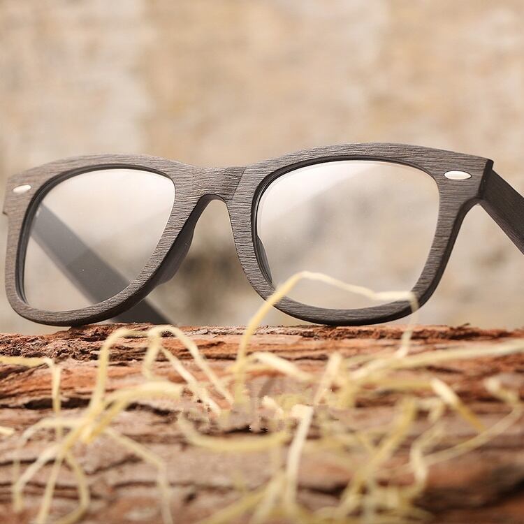 Wood grain glasses - Wellington（木目のウェリントンメガネ）【BJ0016】