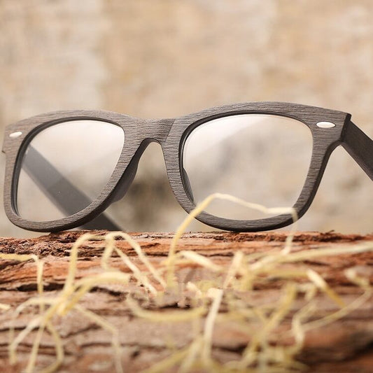 Wood grain glasses - Wellington（木目のウェリントンメガネ）【BJ0016】
