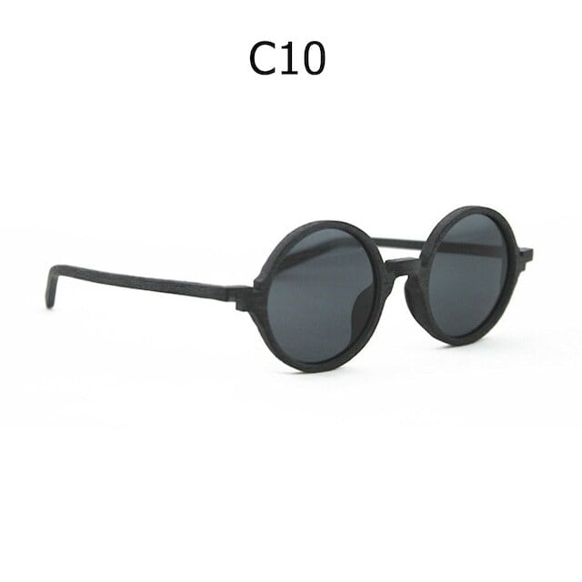 Wood grain ”MARU” sunglasses【BJ0150】