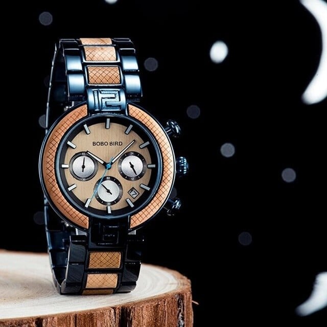 [3atm] Wooden watch - Metallic Luxury【BJ2423】