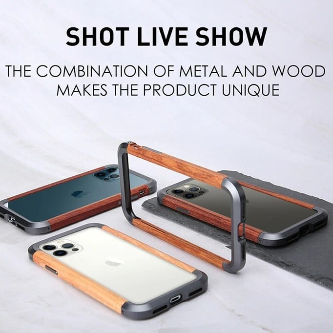 Bumper Even Case - Wood × Aluminum【BJ0002】