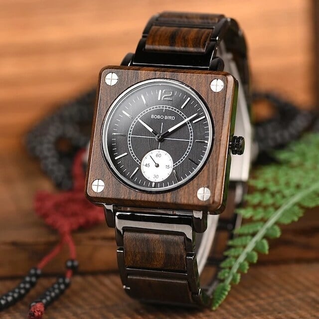 Wooden watch - Square Bread【BJ0106】