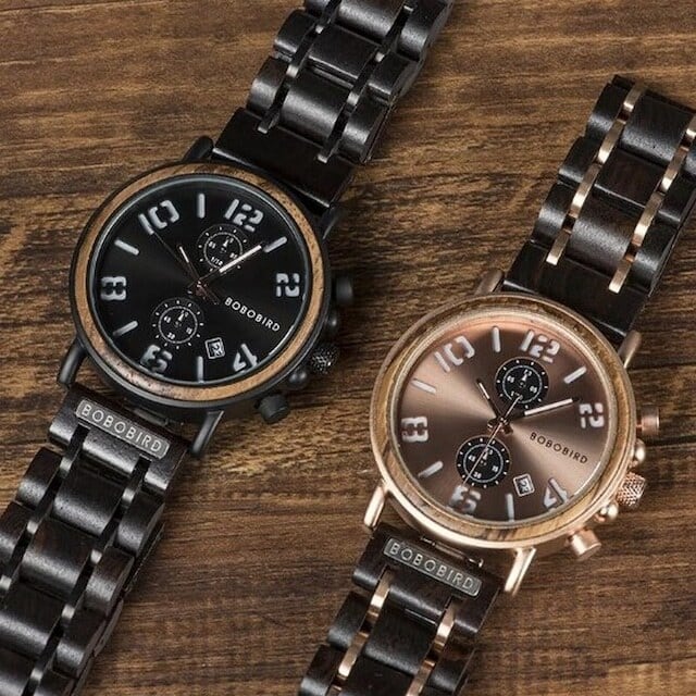 [3atm] Wooden watch - Crescent Diva【BJ2171】