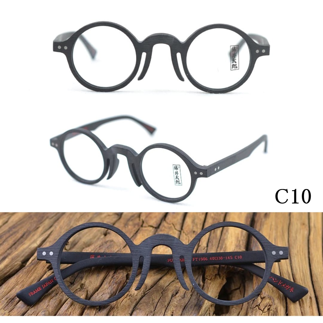 Wood grain Retro Round Glasses【BJ0506】